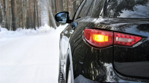 car in winter with tinted windows